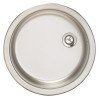 Évier à encastrer inox satine rond 45 cm
