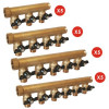Pack de 20 collecteurs de distribution chantier à portée plate avec minis vannes - FIXOCONNECT