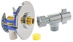 Kit FIXOPLAC WC avec robinet / Raccords coudés - MULTICOUCHE ø16 M12/17