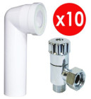 Pack de 10 pipes + 10 robinets WC anticalcaire