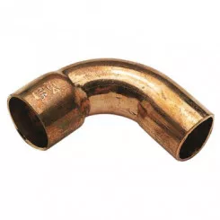 Courbe cuivre à souder 90° grand rayon mâle femelle ø16 (x10)