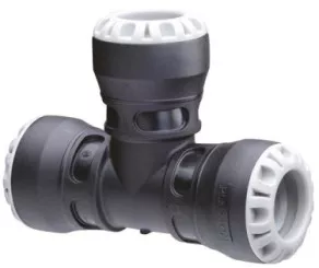 Té égal 90° plastique enclipsable ø25 PE - PLASSON