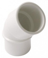 Coude PVC blanc 45° mâle femelle ø32 - NICOLL