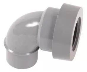 Coude PVC 87.30° mâle femelle ø32 avec joint - NICOLL