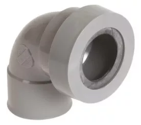 Coude PVC 87.30° double femelle ø40 avec joint - NICOLL