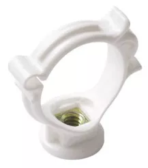 Collier monobloc PVC blanc ø40