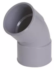 Coude PVC 45° double femelle ø80 - NICOLL