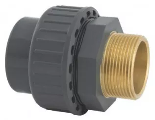 Raccord union mixte fileté PVC Pression/laiton ø32x26/34