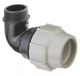 Coude 90° à compression mâle 50/60 PE ø50 - PLASSON