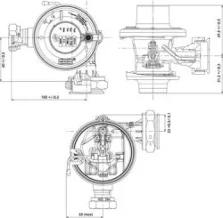 Régulateur gaz naturel b10n - 21 mbars