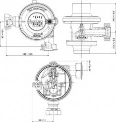 Régulateur gaz propane b6n - 37 mbars