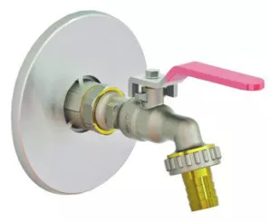 Applique d'arrosage chromée avec raccord à sertir multicouche ø16 F15/21