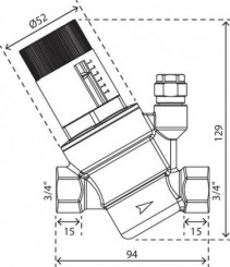 Régulateur de pression à membrane double femelle 20/27