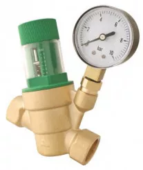 Régulateur de pression à membrane double femelle 20/27 avec manomètre