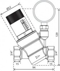 Régulateur de pression à membrane double femelle 20/27 avec manomètre - PRONORM