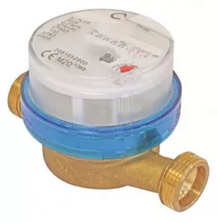 Compteur d'eau divisionnaire eau froide à jet unique à lecture directe DN15