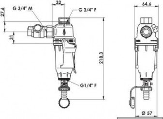 Filtre Aquacal 600 Mag 20/27 - MERKUR