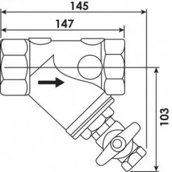 Filtre incliné à tamis avec robinet de rinçage F50/60
