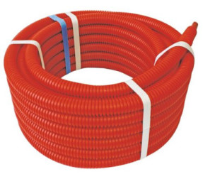 Tube PER  gainé rouge ø25 50m 