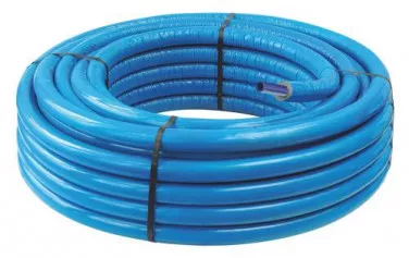 Tube PER  gainé isolé bleu ø25 25m