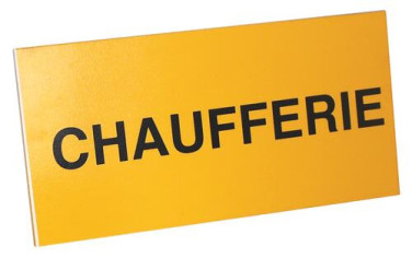 Étiquette de signalisation rigide chaufferie 150x75