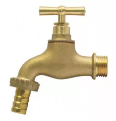 Robinet d'arrosage avec raccord au nez 15/21- 15/21 brut