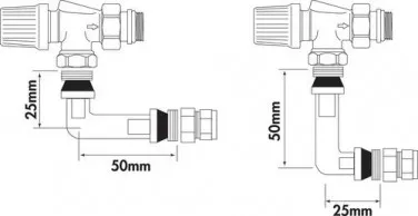 Coude reversible laiton nickelé