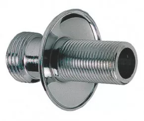 Raccord droit laiton chromé double mâle 15/21- 20/27
