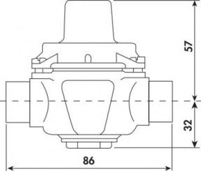 Réducteur de pression à membrane Desbordes GAMME 11 double mâle 15/21 - SOCLA