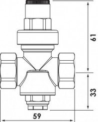 Réducteur de pression à piston double femelle 15/21 - PRONORM