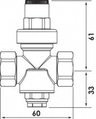 Réducteur de pression à piston double femelle 20/27 - PRONORM