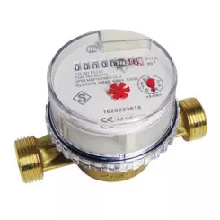 Compteur d'eau divisionnaire eau chaude à jet unique à lecture directe m20/27
