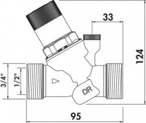 Régulateur de pression à cartouche double filetage 15/21-20/27 - RESIDEO