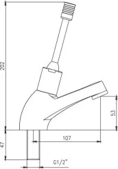Robinet de lavabo temporisé à levier médical PMR