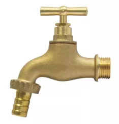 Robinet d'arrosage avec raccord au nez 15/21- 20/27 brut