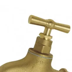 Robinet d'arrosage avec raccord au nez 15/21- 20/27 brut