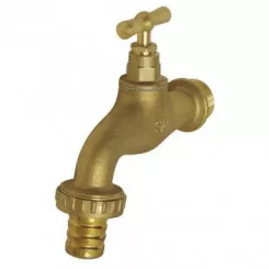 Robinet d'arrosage avec raccord au nez 20/27- 26/34 brut
