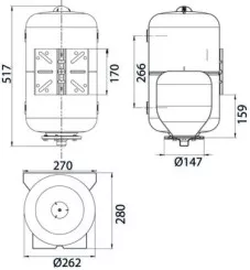 Réservoir à vessie interchangeable 24 litres