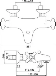 Thermostatique bain-douche Star'O 