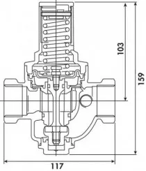 Régulateur de pression à membrane double femelle 26/34