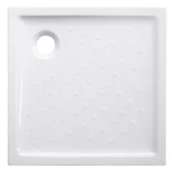 Receveur de douche céramique extra-plat 6 cm blanc 80x80cm