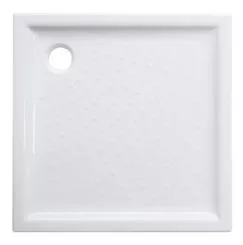 Receveur de douche céramique extra-plat 6 cm blanc 90x90cm