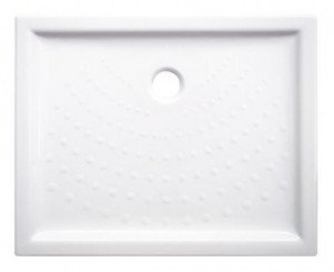 Receveur de douche céramique extra-plat 6 cm blanc 80x100cm