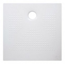 Receveur de douche céramique ultra-plat 3,5 cm blanc 80x80cm
