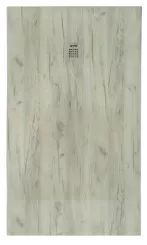 Receveur de douche résine de synthèse RECEA nature bois 80x120