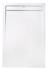 Receveur de douche caniveau résine de synthèse RUNA blanc 80x120