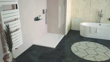 Receveur de douche résine de synthèse RECEA blanc 90x100