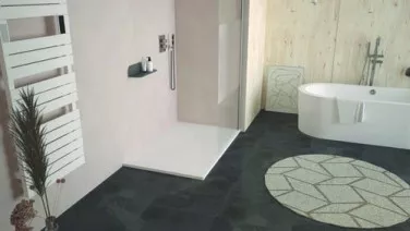 Receveur de douche résine de synthèse RECEA blanc 90x160