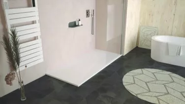 Receveur de douche résine de synthèse RECEA blanc 80x180