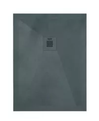 Receveur de douche résine de synthèse RECEA gris anthracite 80x100